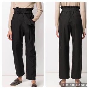 Brunello Cucinelli Paperbag Waist Black Pants Trousers
